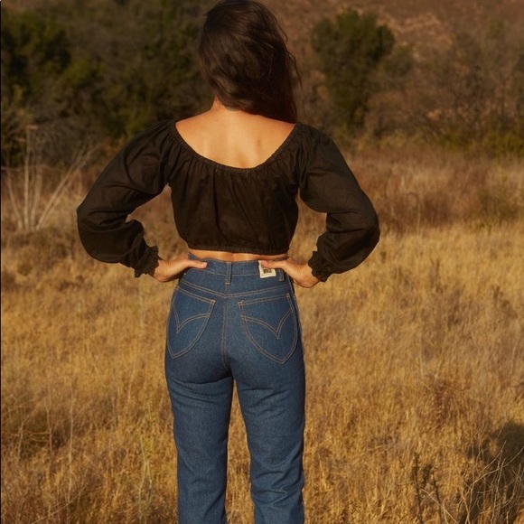 Lykke Wullf cowgirl jeans US 8 indigo - SOLD OUT! High waist flare denim - Picture 4 of 7